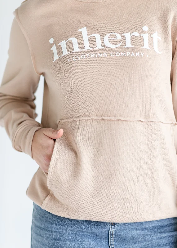 Inherit Raw Edge Crewneck Sweatshirt Hoodie Jacket Zipper Layering