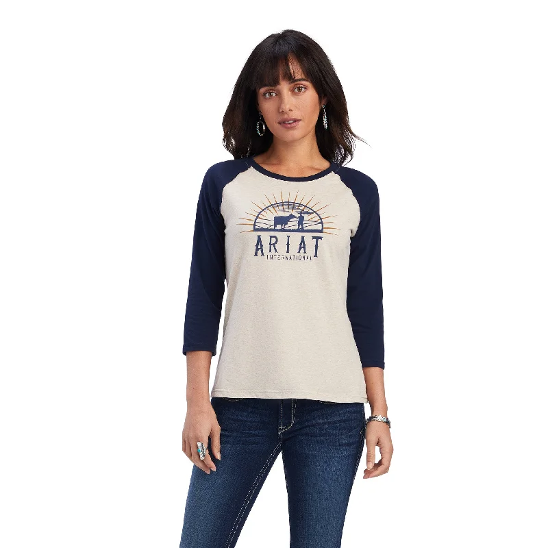 Ariat Ladies R.E.A.L.™ Sunrise Classic Beige T-Shirt 10041292 Real Fur Shearling Chenille