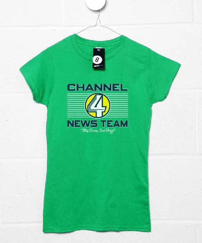 Channel 4 News Team Fitted Womens T-Shirt Iron Safe Non-Iron Wrinkle Free