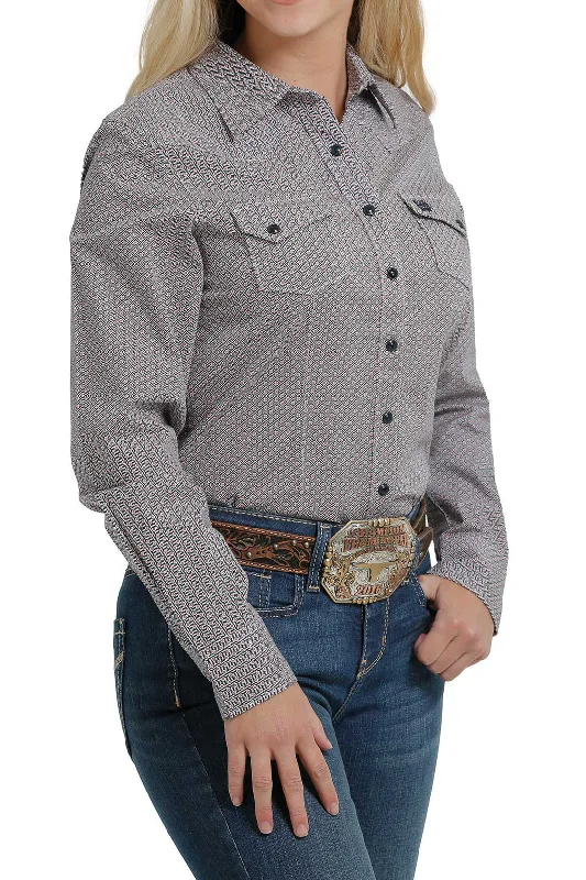 Women's Cinch Snap Front Western Shirt - MULTI Collared Crew Neck Turtle Neck