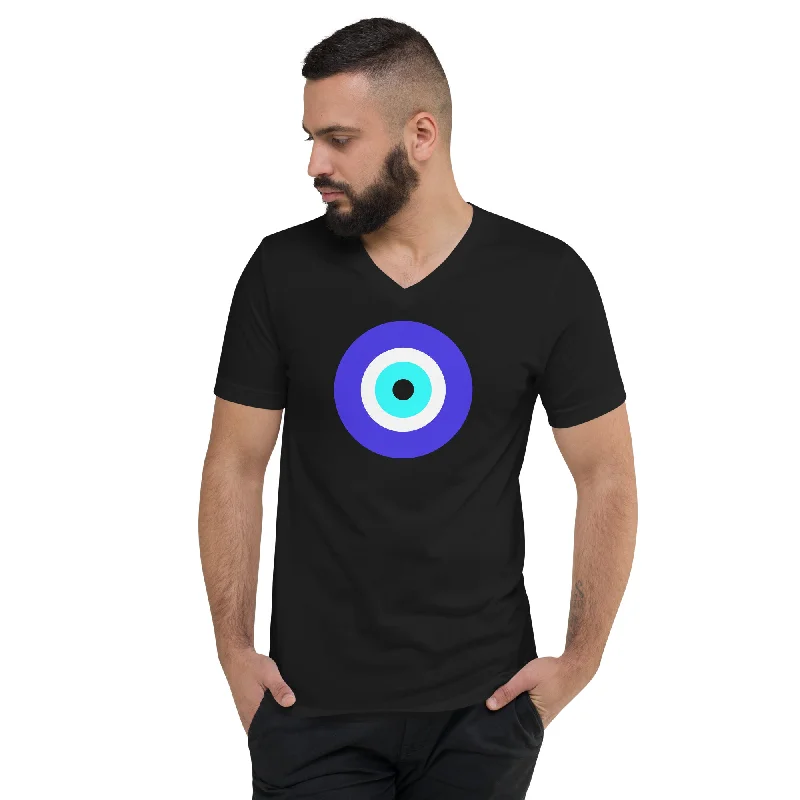 Classic Evil Eye Curse of Misfortune Short Sleeve V-Neck T-Shirt Fashionable Trendy Casual