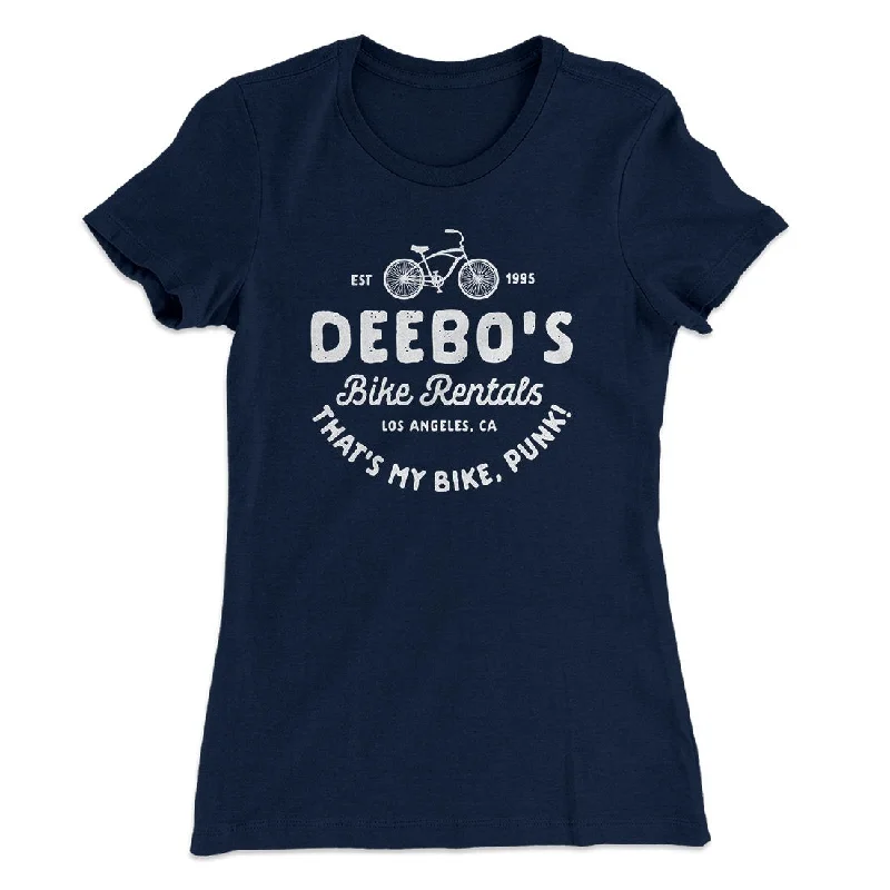 Deebo's Bike Rentals Women's T-Shirt Fleece Nylon Spandex