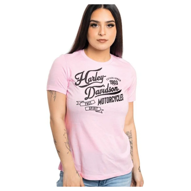 Gasoline Alley Harley-Davidson® Women's Dealer Tee - Envy Silk Blend Satin Velvet