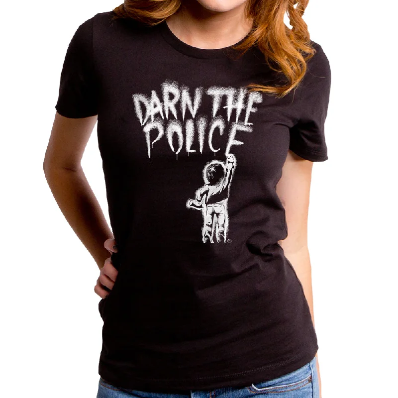 Darn the Police Women's T-Shirt Plaid T-Shirt Polka Dot Checkered