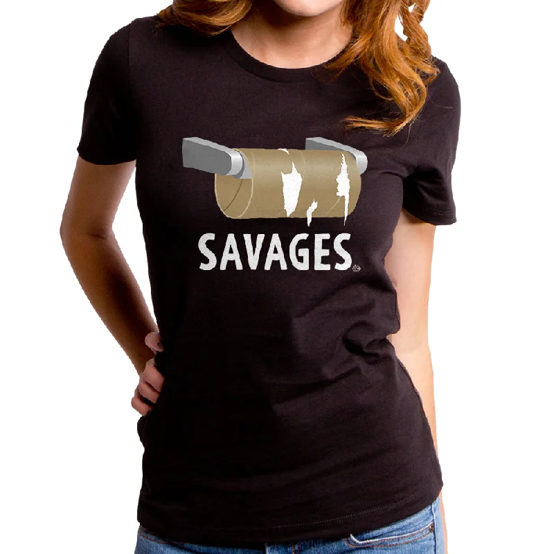 Savages Women's T-Shirt Silk Blend Satin Velvet