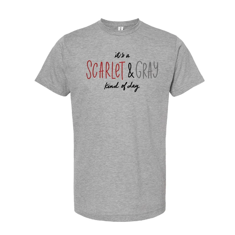 It's a Scarlet & Gray Kind of Day : Unisex t-shirt Mesh Blend Leather Blend Suede Blend