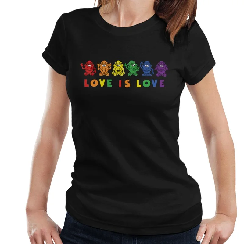 Mr Potato Head Pride Love Is Love Women's T-Shirt Plaid T-Shirt Polka Dot Checkered