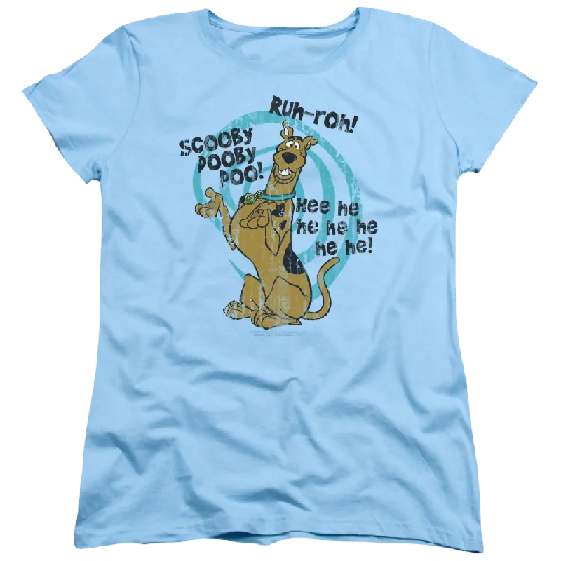 Scooby Doo Quoted Women's T-Shirt Ribbed Striped Patterned