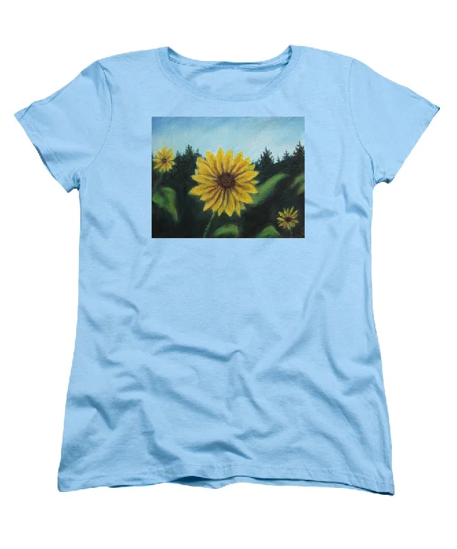 Sunny Sun Sun Flower - Women's T-Shirt (Standard Fit) Fitted T-Shirt Seamless Stretchy