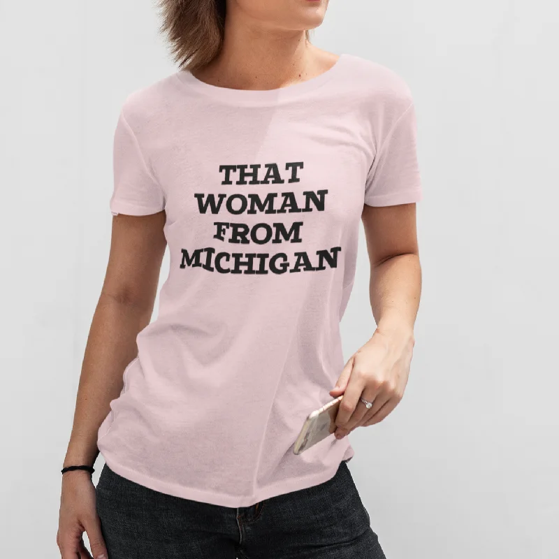 That Woman From Michigan Gretchen Whitmer Unisex T-Shirt Hooded Caped Shawl Collar