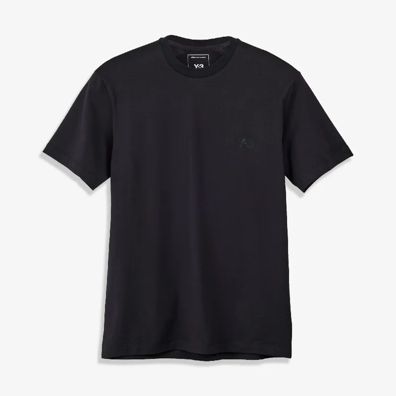 Y-3 | GRAPHIC SHORT SLEEVE TEE { BLACK Spandex Blend Rayon Blend Denim Blend